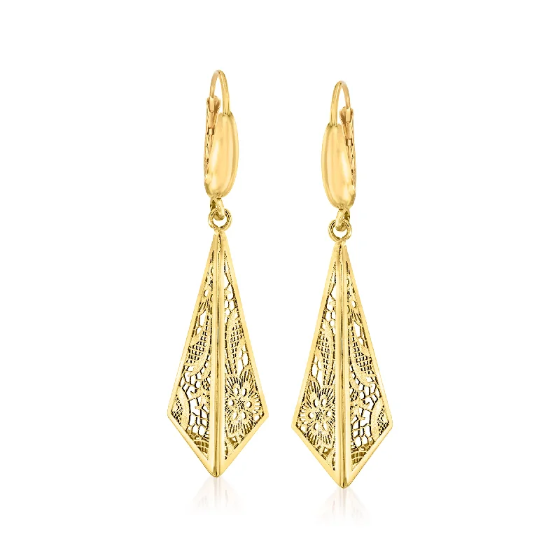 Exclusive Jewelry Offers – Sparkle For Less Ross-Simons Italian 14kt Yellow Gold Filigree Triangle Drop Earrings Exclusive Jewelry Offers – Sparkle For Less Ross-Simons Italian 14kt Yellow Gold Filigree Triangle Drop Earrings