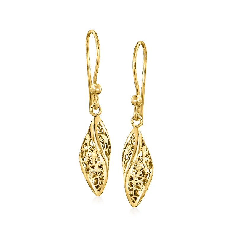 Breathtaking Jewelry At Limited-Time Savings Ross-Simons Italian 14kt Yellow Gold Twisted Lace Drop Earrings Breathtaking Jewelry At Limited-Time Savings Ross-Simons Italian 14kt Yellow Gold Twisted Lace Drop Earrings
