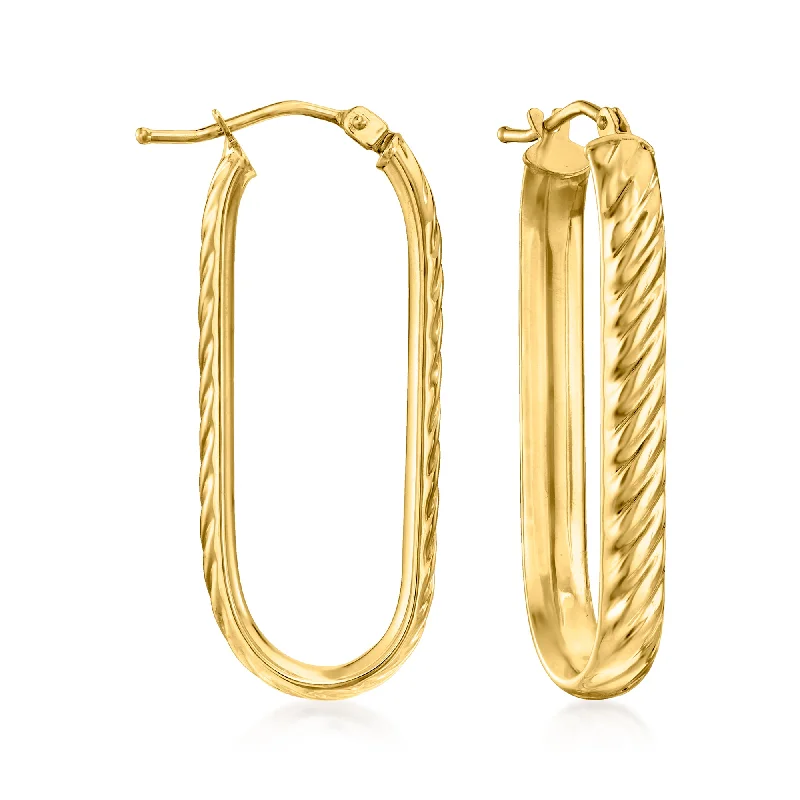 Handmade Pearl Jewelry For Timeless Elegance Ross-Simons Italian 14kt Yellow Gold Twisted Paper Clip Link Hoop Earrings Handmade Pearl Jewelry For Timeless Elegance Ross-Simons Italian 14kt Yellow Gold Twisted Paper Clip Link Hoop Earrings