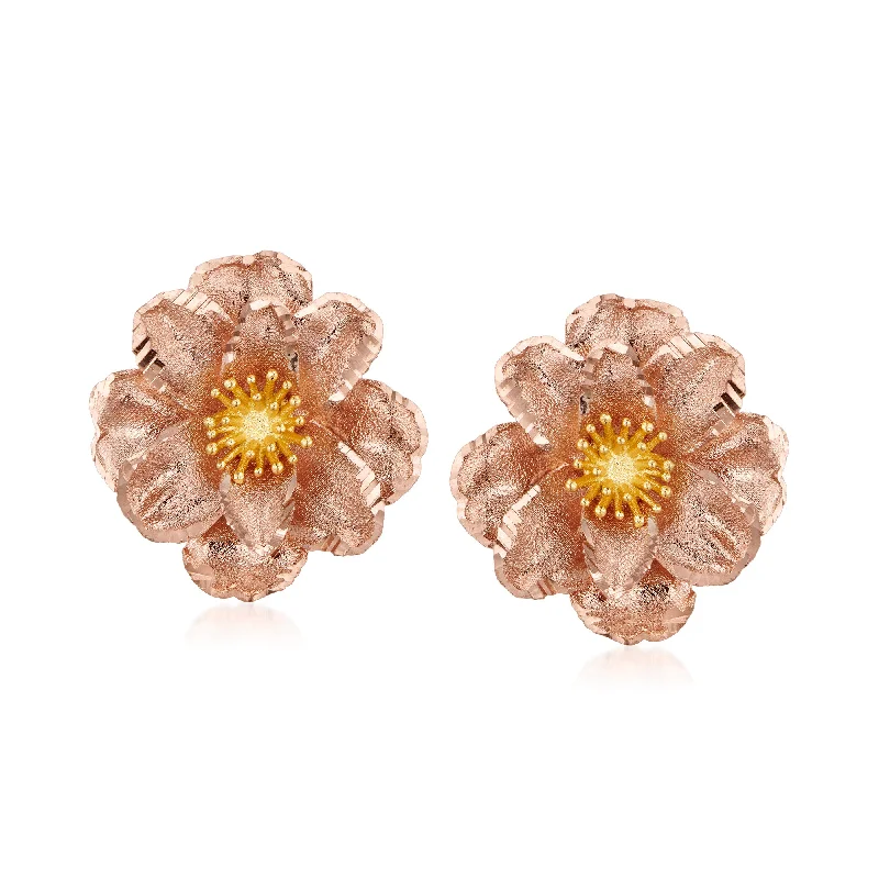 Jewelry Clearance Event – Stock Up Before It's Over Ross-Simons Italian 18kt 2-Tone Gold Flower Earrings Jewelry Clearance Event – Stock Up Before It's Over Ross-Simons Italian 18kt 2-Tone Gold Flower Earrings