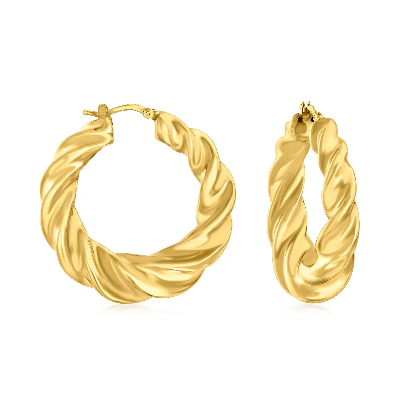 Jewelry Clearance Event – Stock Up Before It's Over Ross-Simons Italian 18kt Yellow Gold Graduated Twisted Hoop Earrings Jewelry Clearance Event – Stock Up Before It's Over Ross-Simons Italian 18kt Yellow Gold Graduated Twisted Hoop Earrings