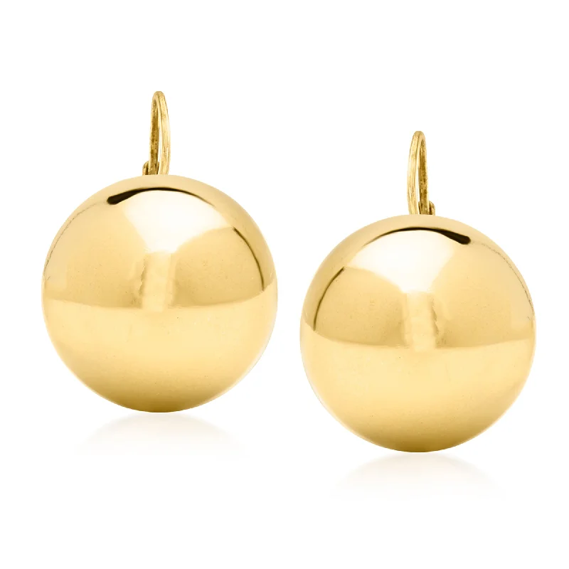 Bestselling Jewelry At Special Promotional Rates Ross-Simons Italian 18mm 18kt Gold Over Sterling Ball Drop Earrings Bestselling Jewelry At Special Promotional Rates Ross-Simons Italian 18mm 18kt Gold Over Sterling Ball Drop Earrings