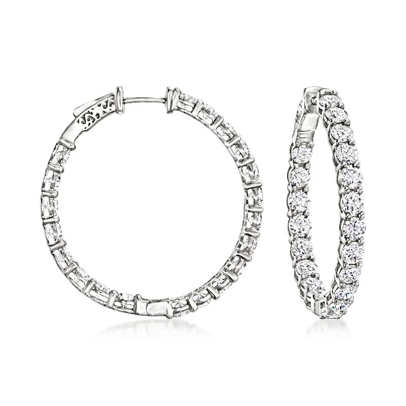 Customized Silver Jewelry For Unique Style Ross-Simons Lab-Grown Diamond Inside-Outside Hoop Earrings in 14kt White Gold Customized Silver Jewelry For Unique Style Ross-Simons Lab-Grown Diamond Inside-Outside Hoop Earrings in 14kt White Gold