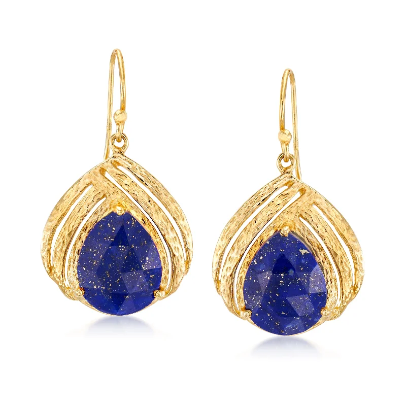 Don't Miss Our Biggest Jewelry Sale Of The Season Ross-Simons Lapis Drop Earrings in 18kt Gold Over Sterling Don't Miss Our Biggest Jewelry Sale Of The Season Ross-Simons Lapis Drop Earrings in 18kt Gold Over Sterling