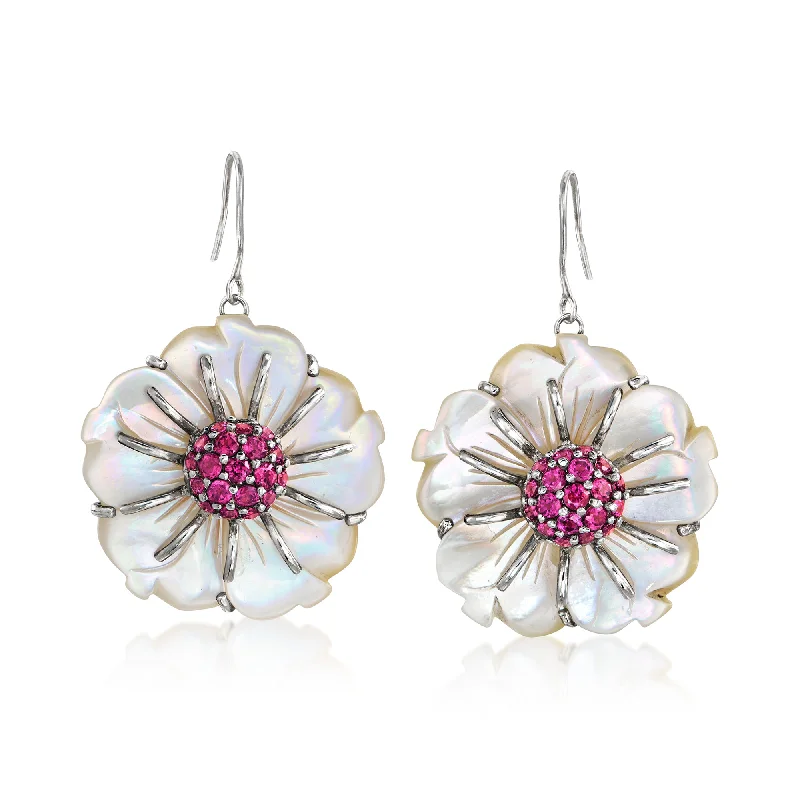 Waterproof Stainless Steel Jewelry For Lasting Beauty Ross-Simons Mother-Of-Pearl and Rhodolite Garnet Flower Earrings in Sterling Silver Waterproof Stainless Steel Jewelry For Lasting Beauty Ross-Simons Mother-Of-Pearl and Rhodolite Garnet Flower Earrings in Sterling Silver