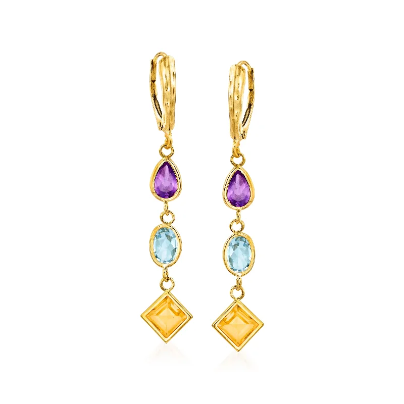 Must-Have Jewelry At Unbelievable Discounts Ross-Simons Multi-Stone Drop Earrings in 14kt Yellow Gold Must-Have Jewelry At Unbelievable Discounts Ross-Simons Multi-Stone Drop Earrings in 14kt Yellow Gold