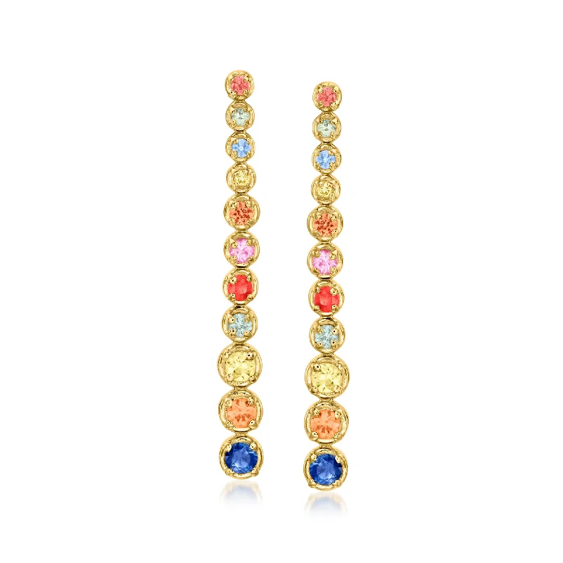 Jewelry Flash Sale – Stylish Designs At Unbeatable Rates Ross-Simons Multicolored Sapphire Drop Earrings in 18kt Gold Over Sterling Jewelry Flash Sale – Stylish Designs At Unbeatable Rates Ross-Simons Multicolored Sapphire Drop Earrings in 18kt Gold Over Sterling