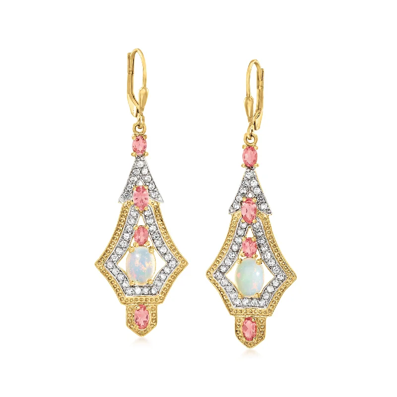 The Biggest Jewelry Sale Of The Year Is Here Ross-Simons Opal, Pink Tourmaline and White Topaz Drop Earrings in 18kt Gold Over Sterling The Biggest Jewelry Sale Of The Year Is Here Ross-Simons Opal, Pink Tourmaline and White Topaz Drop Earrings in 18kt Gold Over Sterling