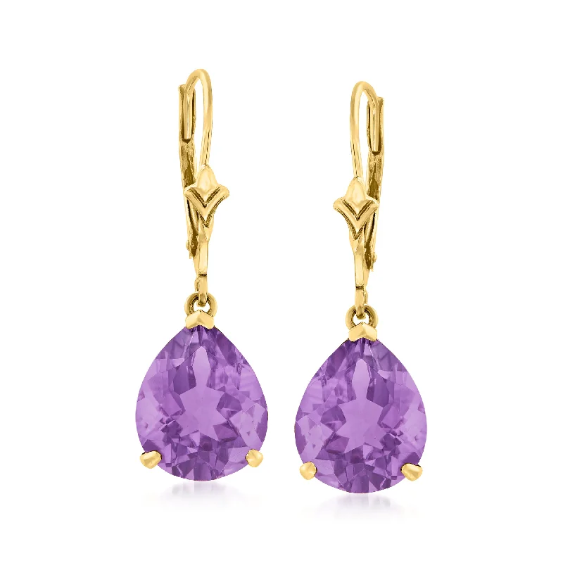 Luxury Jewelry Clearance – Shop Premium Styles Now Ross-Simons Pear-Shaped Amethyst Earrings in 14kt Yellow Gold Luxury Jewelry Clearance – Shop Premium Styles Now Ross-Simons Pear-Shaped Amethyst Earrings in 14kt Yellow Gold
