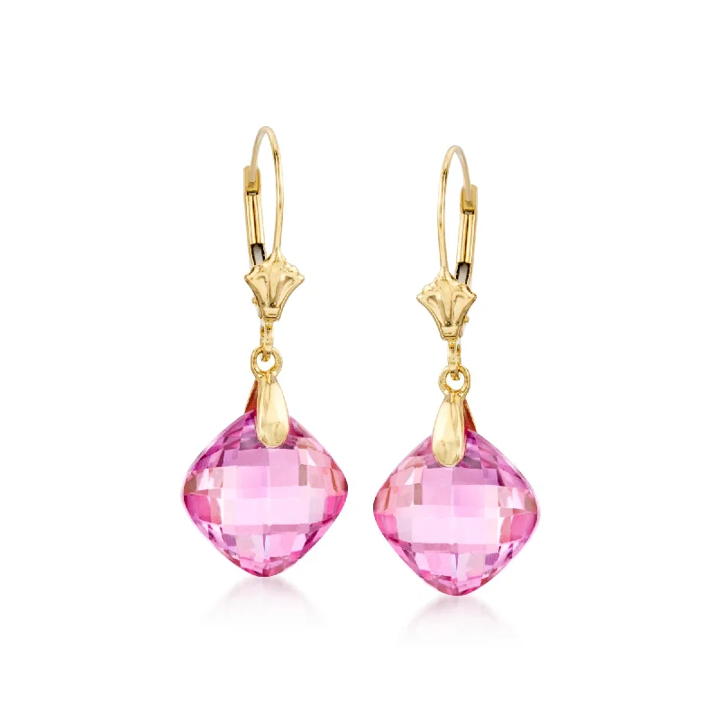 Must-Have Jewelry At Unbelievable Discounts Ross-Simons Pink Topaz Drop Earrings in 14kt Yellow Gold Must-Have Jewelry At Unbelievable Discounts Ross-Simons Pink Topaz Drop Earrings in 14kt Yellow Gold