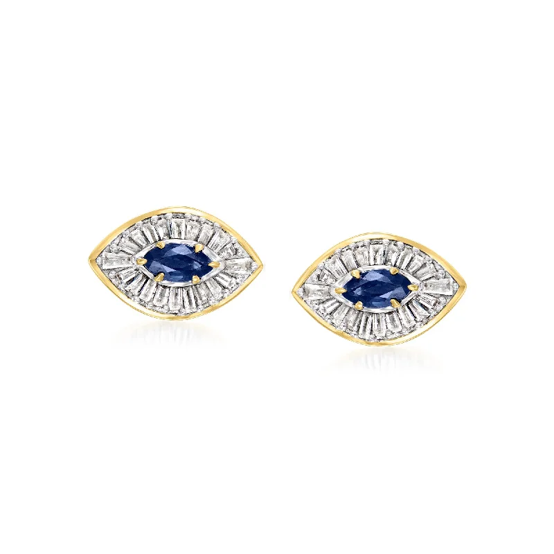 Special Offers On Handcrafted And Designer Jewelry Ross-Simons Sapphire and . Diamond Evil Eye Earrings in 14kt Yellow Gold Special Offers On Handcrafted And Designer Jewelry Ross-Simons Sapphire and . Diamond Evil Eye Earrings in 14kt Yellow Gold
