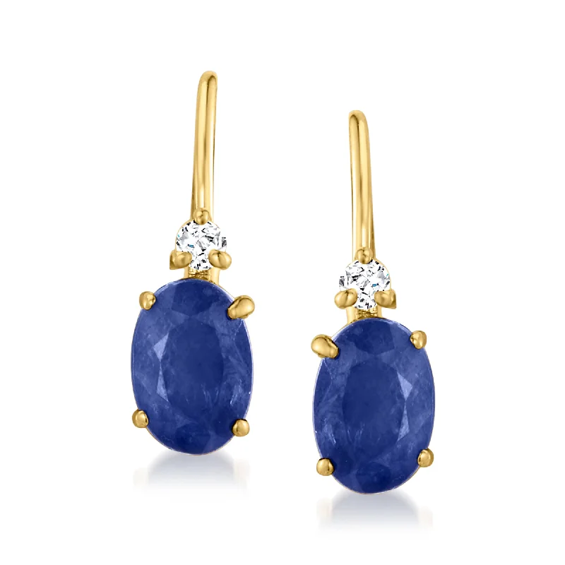 High-End Jewelry, Now More Affordable Than Ever Ross-Simons Sapphire Drop Earrings With Diamond Accents in 14kt Yellow Gold High-End Jewelry, Now More Affordable Than Ever Ross-Simons Sapphire Drop Earrings With Diamond Accents in 14kt Yellow Gold