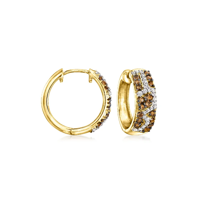 Bestselling Jewelry Now On Sale – Elevate Your Look Ross-Simons Smoky Quartz and . White Topaz Giraffe-Print Hoop Earrings in 18kt Gold Over Sterling Bestselling Jewelry Now On Sale – Elevate Your Look Ross-Simons Smoky Quartz and . White Topaz Giraffe-Print Hoop Earrings in 18kt Gold Over Sterling