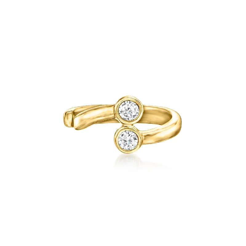Limited-Stock Jewelry Clearance – Grab Your Favorites Now RS Pure by Ross-Simons Diamond-Accented 2-Stone Ear Cuff in 14kt Yellow Gold Limited-Stock Jewelry Clearance – Grab Your Favorites Now RS Pure by Ross-Simons Diamond-Accented 2-Stone Ear Cuff in 14kt Yellow Gold