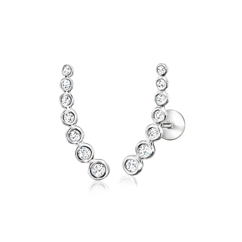 Unlock Unbeatable Jewelry Deals Before They’Re Gone RS Pure by Ross-Simons Diamond Curved Flat-Back Ear Climbers in Sterling Silver Unlock Unbeatable Jewelry Deals Before They’Re Gone RS Pure by Ross-Simons Diamond Curved Flat-Back Ear Climbers in Sterling Silver
