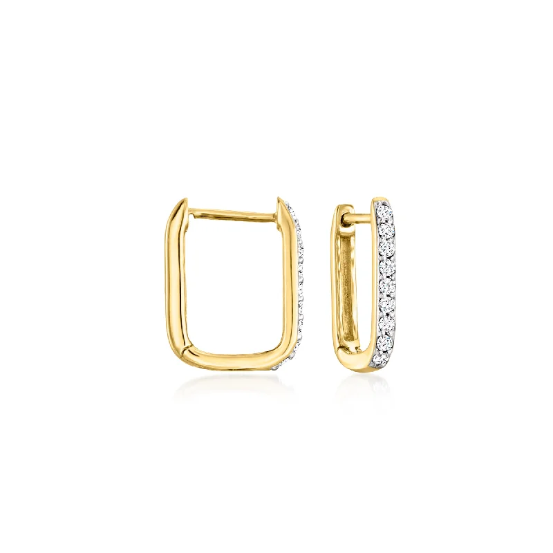 Shop Trending Jewelry With Exclusive Savings RS Pure by Ross-Simons Diamond Paper Clip Link Hoop Earrings in 14kt Yellow Gold Shop Trending Jewelry With Exclusive Savings RS Pure by Ross-Simons Diamond Paper Clip Link Hoop Earrings in 14kt Yellow Gold