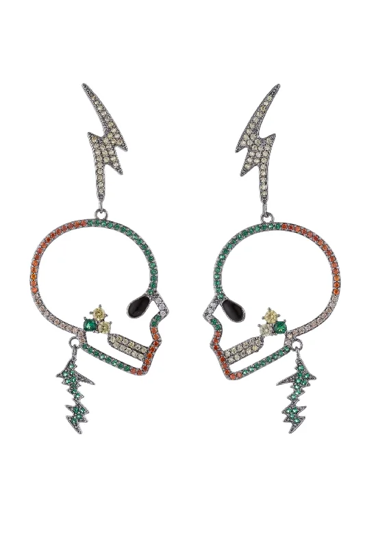 Fashion-Forward Jewelry At Incredible Prices Skull Lightening Earrings