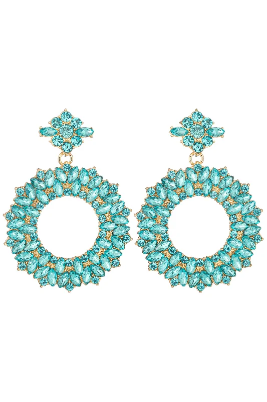 Luxury Jewelry At Unbeatable Discounts Stephanie Teal Loop Earring