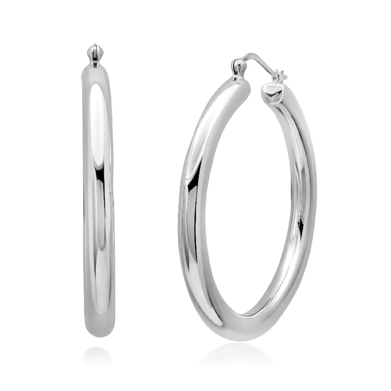 Exclusive Jewelry Markdowns – Limited-Time Offer Sterling Silver 50X5 MM Hoop Earrings Exclusive Jewelry Markdowns – Limited-Time Offer Sterling Silver 50X5 MM Hoop Earrings