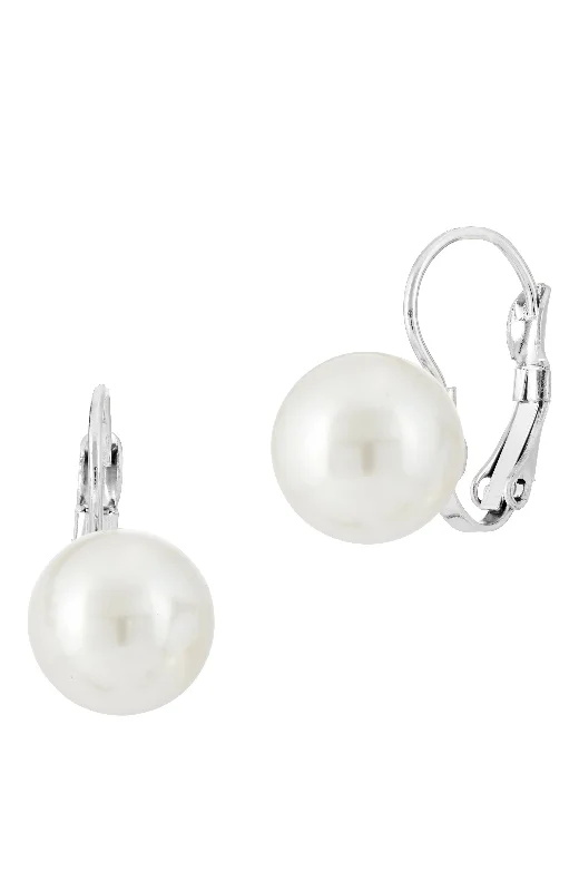 Bestselling Jewelry At Special Promotional Rates STERLING SILVER PLATED MOTHER OF PEARL LEVERBACK EARRINGS