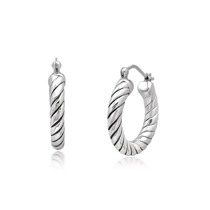 Fashion-Forward Jewelry At Incredible Prices Sterling Silver Round Fine Twist Hoop Earrings Fashion-Forward Jewelry At Incredible Prices Sterling Silver Round Fine Twist Hoop Earrings