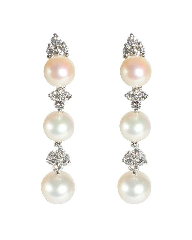 Make Every Moment Shine – Jewelry Discounts Available Tiffany & Co. Aria Pearl Earrings with Jackets in Platinum 0.62 CTW Make Every Moment Shine – Jewelry Discounts Available Tiffany & Co. Aria Pearl Earrings with Jackets in Platinum 0.62 CTW