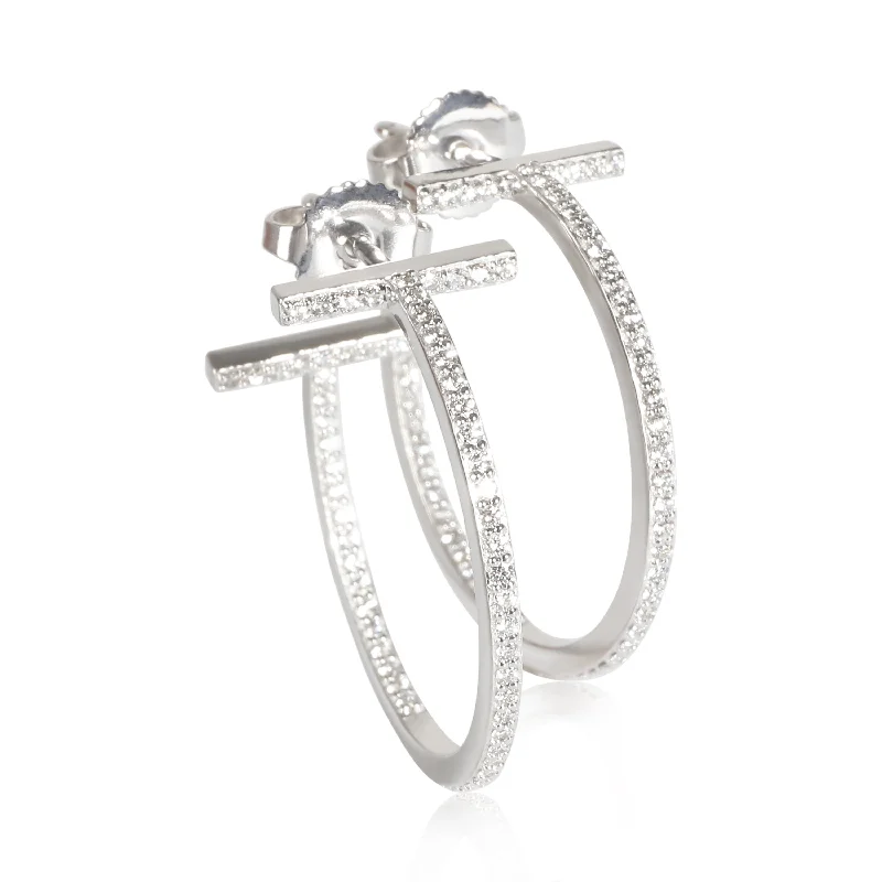 Eco-Friendly Sustainable Jewelry For Conscious Buyers Tiffany & Co. Tiffany T Earrings in 18k White Gold 0.41 CTW Eco-Friendly Sustainable Jewelry For Conscious Buyers Tiffany & Co. Tiffany T Earrings in 18k White Gold 0.41 CTW