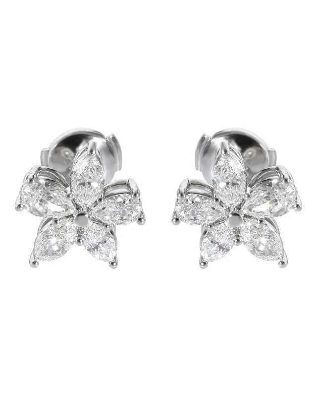 Modern Statement Jewelry For Bold Styling Tiffany & Co. Victoria Diamond Earrings in Platinum 1.77 CTW Modern Statement Jewelry For Bold Styling Tiffany & Co. Victoria Diamond Earrings in Platinum 1.77 CTW