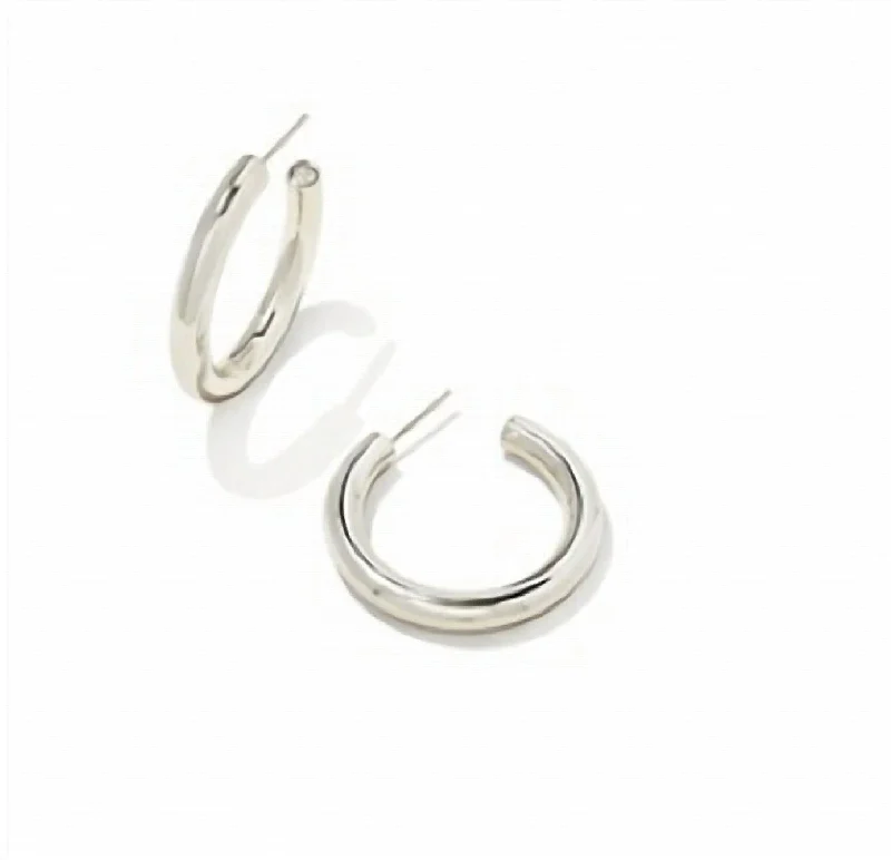 Exclusive Jewelry Offers – Shine For Less Women's Colette Hoop Earrings In Silver