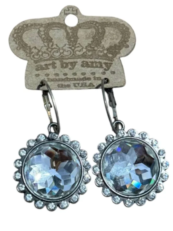 Luxury Meets Affordability – Jewelry Sale Live Now Women's Crystal Circle Earrings In Silver Luxury Meets Affordability – Jewelry Sale Live Now Women's Crystal Circle Earrings In Silver