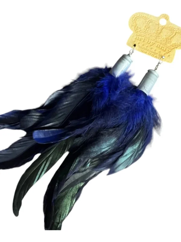Shine In Style – Shop Jewelry Discounts Today Women's Feathered Earrings In Dark Blue Shine In Style – Shop Jewelry Discounts Today Women's Feathered Earrings In Dark Blue