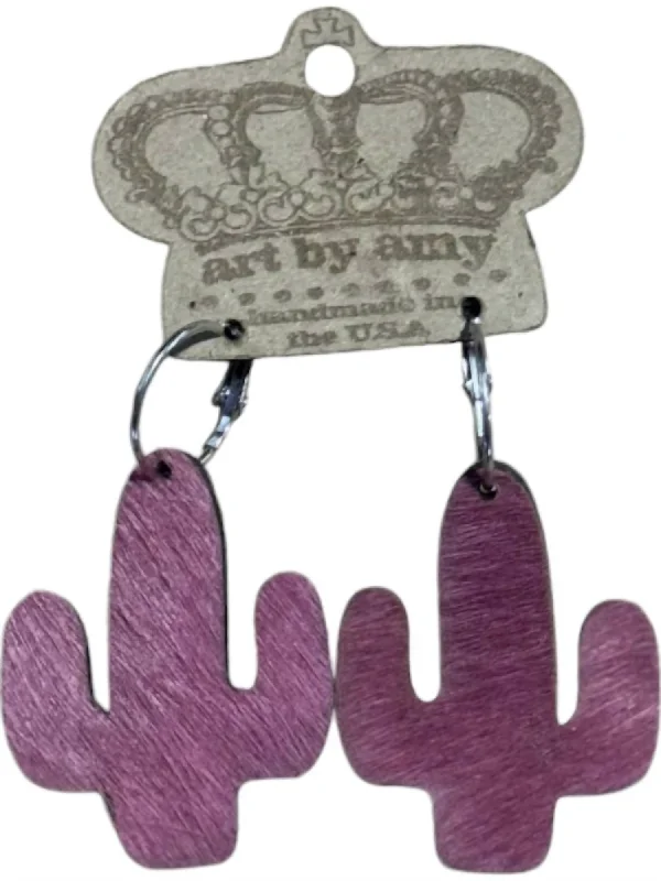 Breathtaking Jewelry At Limited-Time Savings Women's Fuzzy Cactus Earrings In Pink