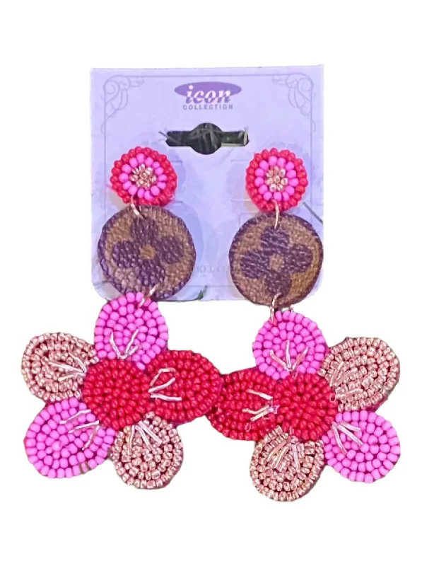 Dainty And Elegant Jewelry Now At Reduced Prices Women's Seed Bead Earrings In Pink
