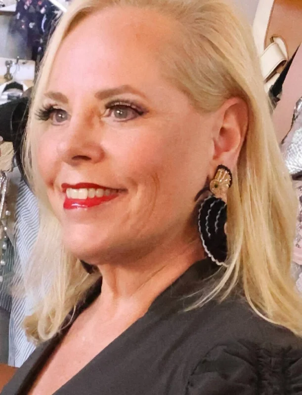 Classic And Modern Jewelry Styles On Sale Woodpecker Earring In Black