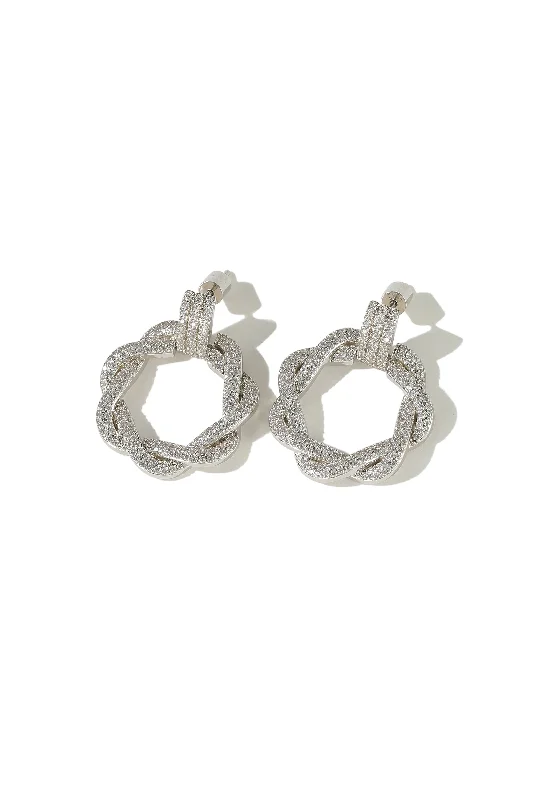 Luxury Jewelry Without The Luxury Price Tag Ysabel Pavé Eternity Twist Hoop Earrings