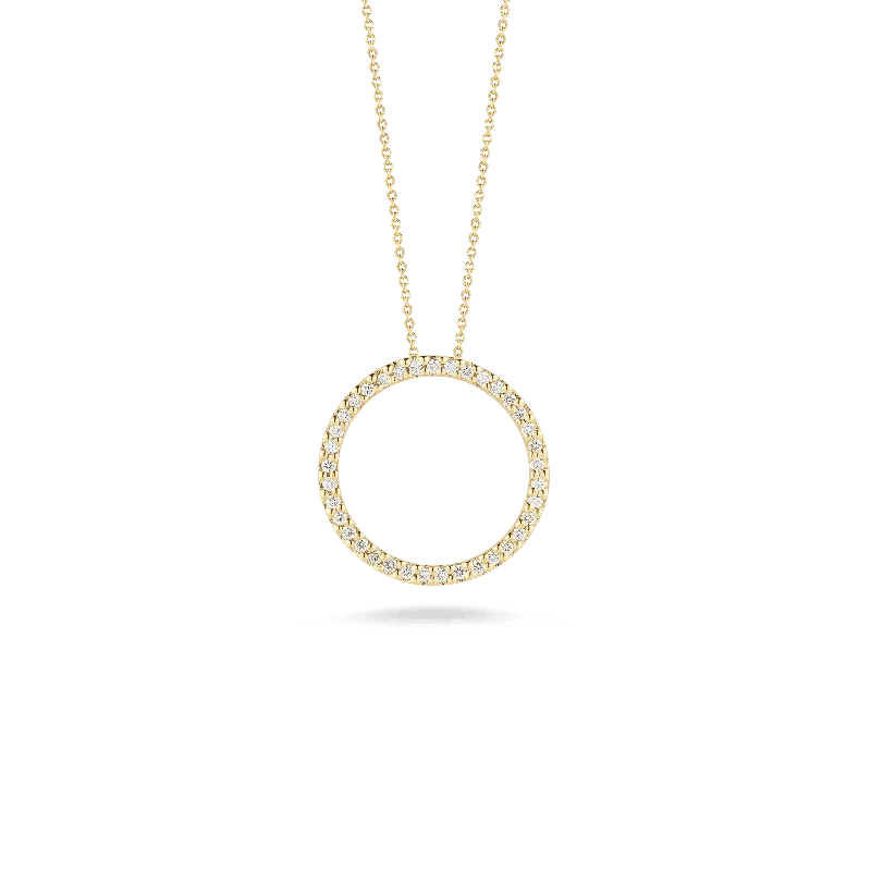 Elegant Jewelry, Exclusive Prices – Shop Now Medium Diamond Open Circle Pendant