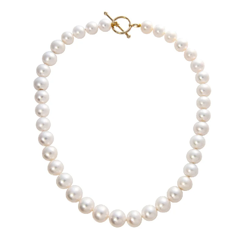 Huge Savings On Timeless Jewelry Collections 11-12mm Freshwater Pearl 14K Gold Toggle Clasp Necklace Huge Savings On Timeless Jewelry Collections 11-12mm Freshwater Pearl 14K Gold Toggle Clasp Necklace