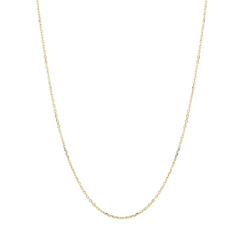 Romantic Heart-Shaped Jewelry For Special Gifts 14K Yellow Gold Cable Chain Necklace Romantic Heart-Shaped Jewelry For Special Gifts 14K Yellow Gold Cable Chain Necklace