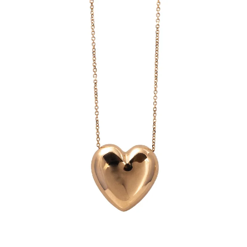 Buy More, Save More – Special Jewelry Discounts 18K Rose Gold Puffed Heart Pendant Necklace Buy More, Save More – Special Jewelry Discounts 18K Rose Gold Puffed Heart Pendant Necklace