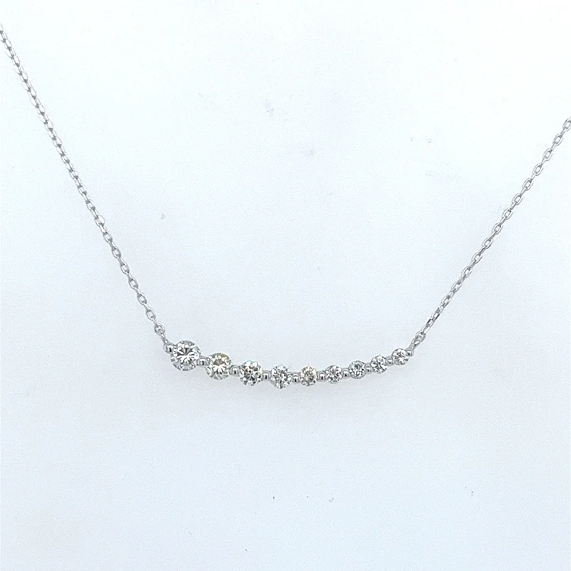 Chic, Trendy, And Affordable Jewelry Sale 18K White Gold Round Shape Diamond 18K White Gold Cable Link Necklace (.29ctw) Chic, Trendy, And Affordable Jewelry Sale 18K White Gold Round Shape Diamond 18K White Gold Cable Link Necklace (.29ctw)