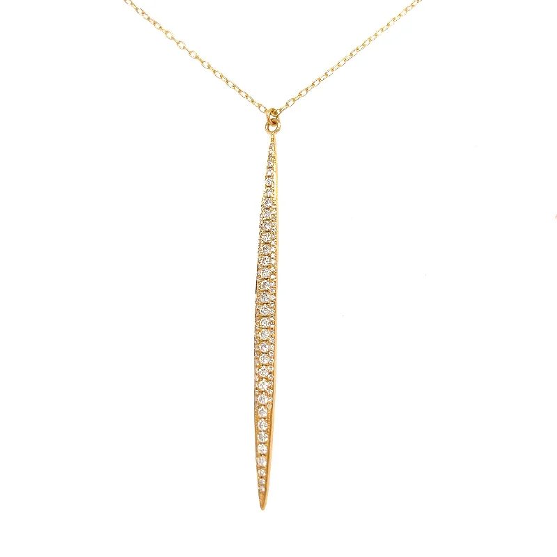 Personalized Jewelry Sale – Meaningful Gifts At Great Prices 18K Yellow Gold Round Shape Diamond Drop Necklace (0.63ctw)