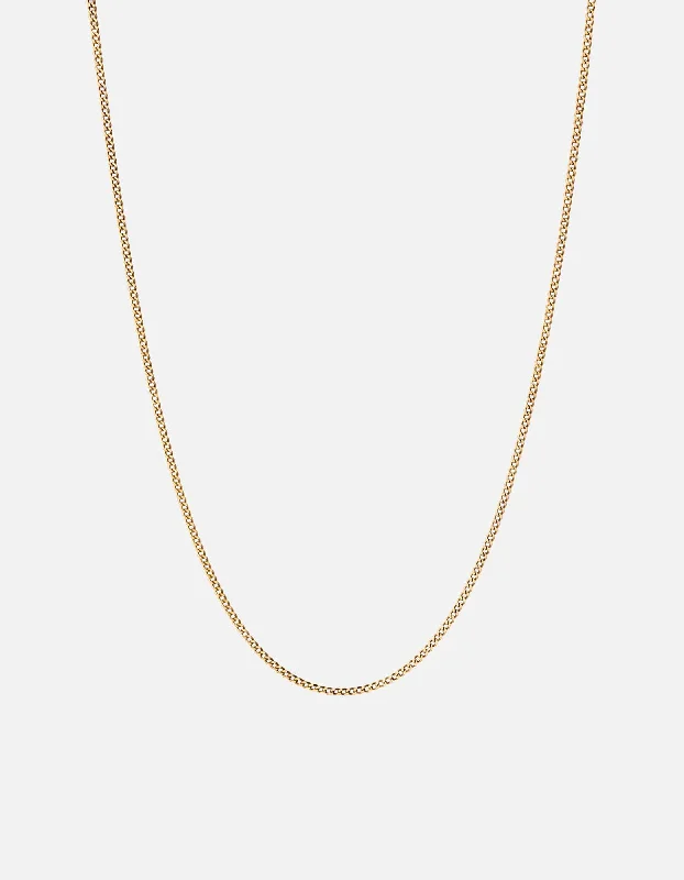 Discounted Jewelry For A Glamorous Look 2mm Cuban Chain Necklace, 14k Gold