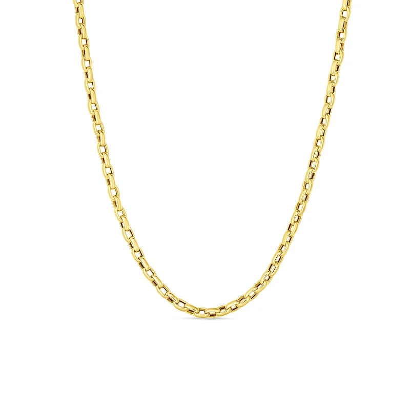 Discounted Jewelry For A Glamorous Look Fine Gauge Square Link Necklace (22 inches) Discounted Jewelry For A Glamorous Look Fine Gauge Square Link Necklace (22 inches)