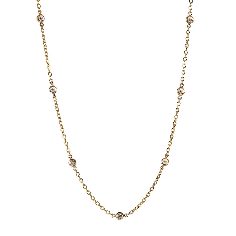 Limited-Stock Jewelry Sale – Shop Before It's Gone .56ct Diamond by the Yard 7 Station 14K Yellow Gold Necklace Limited-Stock Jewelry Sale – Shop Before It's Gone .56ct Diamond by the Yard 7 Station 14K Yellow Gold Necklace