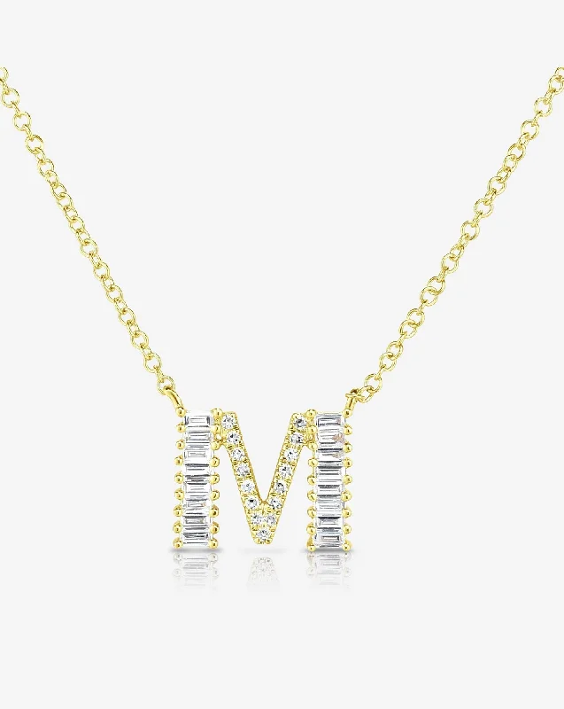 Exclusive Jewelry Bundles At Discounted Rates Baguette + Pavé Initial Necklace