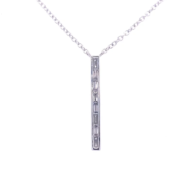 Timeless Jewelry Styles At Wallet-Friendly Prices Bremer Jewelry 14K White Gold Straight Baguette Shape Diamonds Drop Pendant with a 14K White Gold Link Necklace (0.14ctw) Timeless Jewelry Styles At Wallet-Friendly Prices Bremer Jewelry 14K White Gold Straight Baguette Shape Diamonds Drop Pendant with a 14K White Gold Link Necklace (0.14ctw)