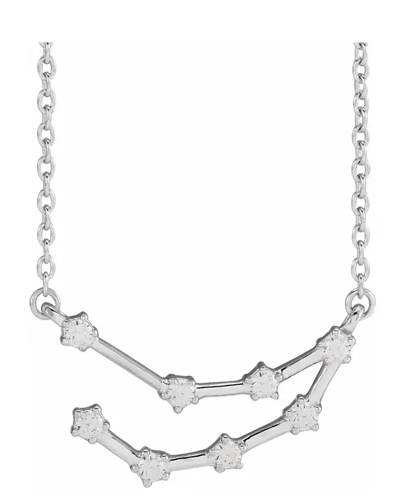 Seasonal Jewelry Deals – Elevate Your Style Bremer Jewelry 14K White GoldMy Brightest Star Capricorn Zodiac Necklace (0.16ctw)