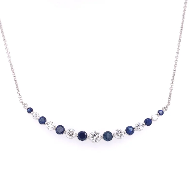 Affordable Elegance – Special Jewelry Sale Now Live Bremer Jewelry 18K White Gold Round Diamonds and Sapphires Necklace (2.22ctw) Affordable Elegance – Special Jewelry Sale Now Live Bremer Jewelry 18K White Gold Round Diamonds and Sapphires Necklace (2.22ctw)