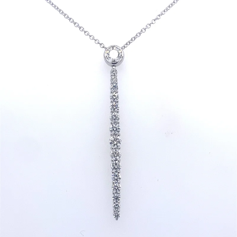 Handcrafted Beauty At Affordable Prices Bremer Jewelry 18K White Gold Round Shape Diamond Drop Pendant (1.07ctw) Handcrafted Beauty At Affordable Prices Bremer Jewelry 18K White Gold Round Shape Diamond Drop Pendant (1.07ctw)