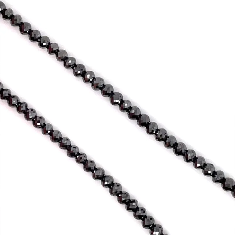 Handmade Pearl Jewelry For Timeless Elegance 50.00ctw Black Diamond Bead Necklace with 14K White Gold Clasp (50.00ctw) Handmade Pearl Jewelry For Timeless Elegance 50.00ctw Black Diamond Bead Necklace with 14K White Gold Clasp (50.00ctw)